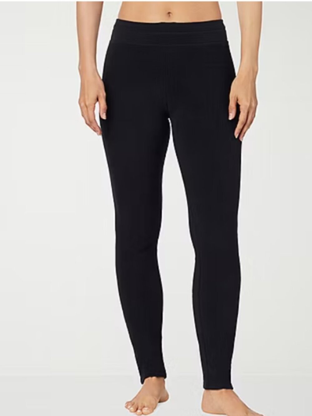 Cuddl Duds Fleecewear Leggings Black Warm Layer 2X
